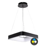 Azonnal elérhető Fekete függő LED szögletes lámpa 600x600mm 60W CCT