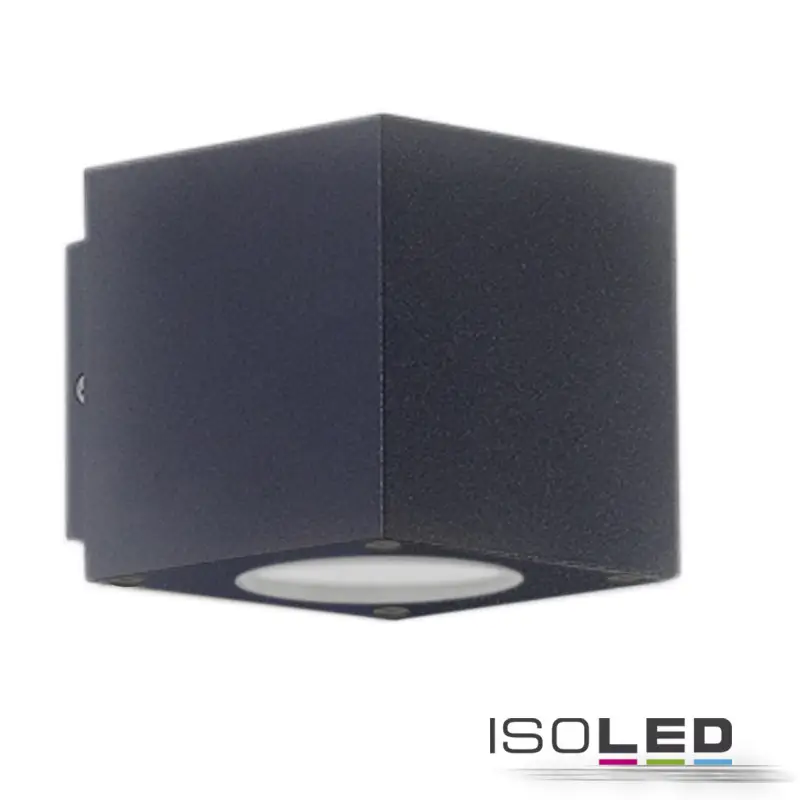 Szuper akció LED fali lámpa, Up&Down 2x3W CREE, IP54, antracit, meleg fehér