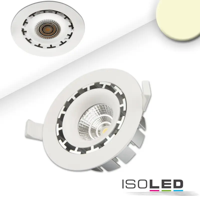 LED süllyesztett szpotlámpa COB, fehér, 15W, 45°, kerek, meleg fehér, dimmelheto Biztonságos fizetés