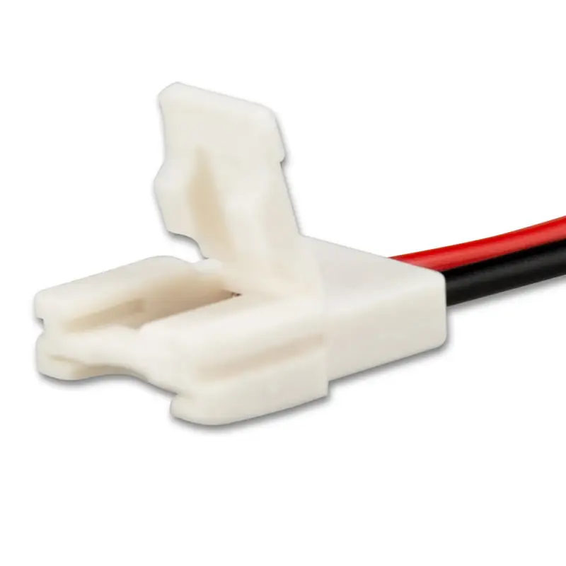 Klipsz kábelcsatlakozó (max. 5A) C2-210 2 pólusú IP20 flexszalagokhoz, széles 10mm, osztásköz >8mm Prémium