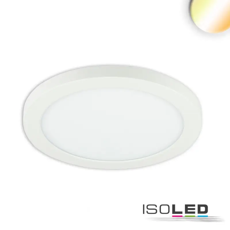 Népszerű LED süllyesztett/felületre szerelt lámpa Slim Flex, 12 W, ColorSwitch 3000K|3500k|4000K, fehér