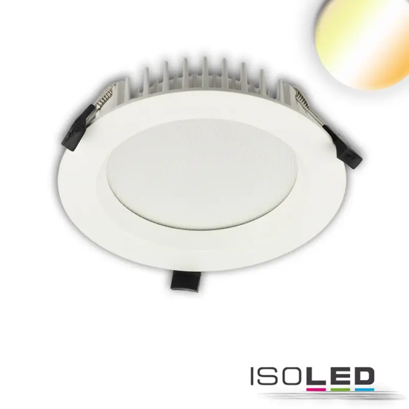 Outlet LED-es lefelé világító lámpa csökkentett káprázással, 35W, kerek, DN228, CRI90, színváltó 3000|3500|4000K, dimmelheto