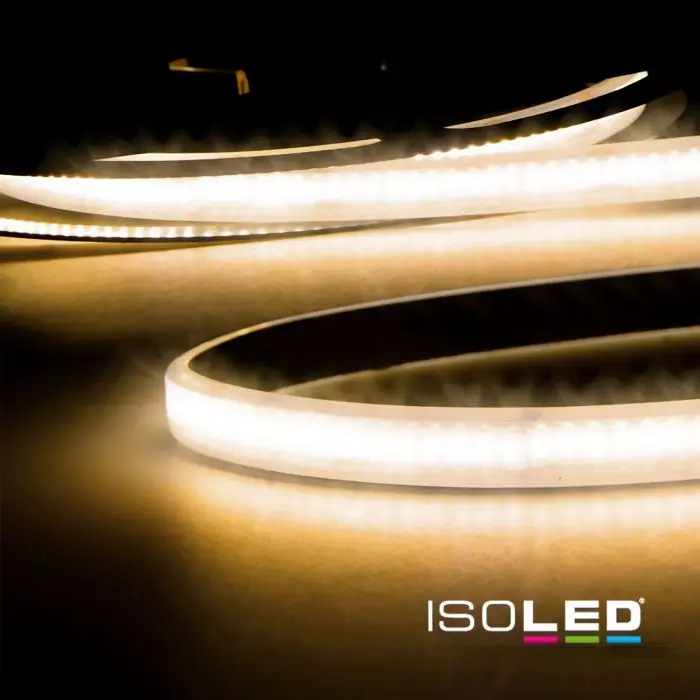 Prémium LED AQUA CRI930 Lineáris 48V flexibilis szalag, 8W, IP68, meleg fehér, 30 méter, 240 LED/m