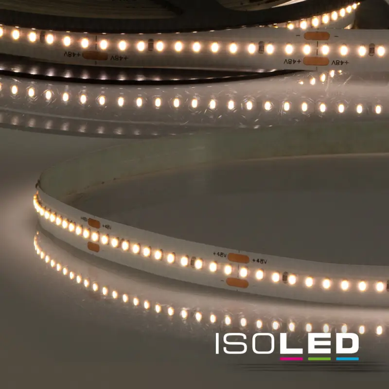 LED CRI930 Lineáris 48V flexibilis szalag, 13W, IP20, meleg fehér, 240 LED/m Árcsökkenés