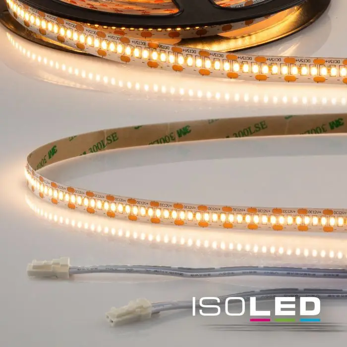 Akció LED CRI925 MiniAMP flex. szalag, 12V, 6W, IP20, 2500K, 120cm, kétoldalas 30cm kábel + maleAMP