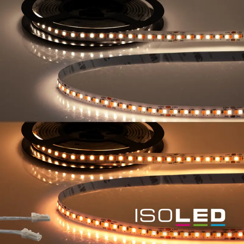 Vedd meg online LED CRI919/940 MiniAMP flex. szalag, 24V, 15W, IP20, fehér dyn., 120cm, kétoldalas kábel + maleAMP