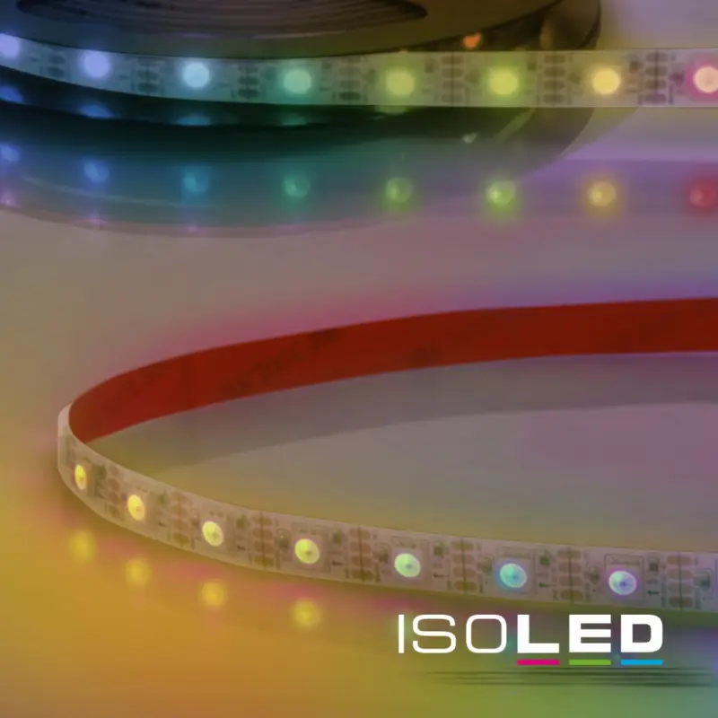LED WS2815 Digitális SPI flexibilis szalag, 12V, 8W, IP68, RGB, 60 LED/m Árengedmény