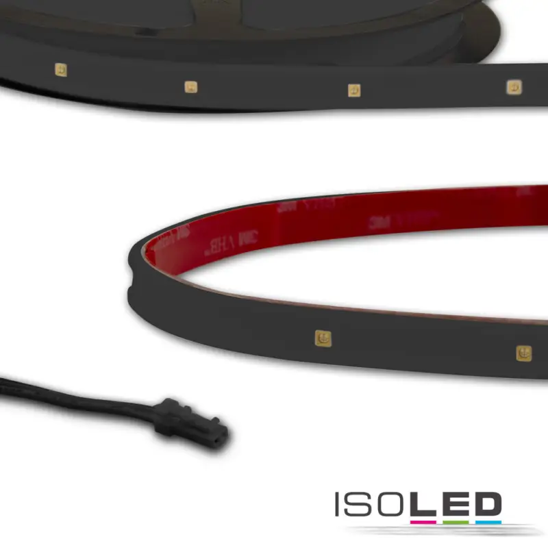 LED UV-C MiniAMP flex. szalag 270nm, 12V DC, 12W, IP54, 116cm, fekete, egyoldalas kábel + malePlug Végkiárusítás