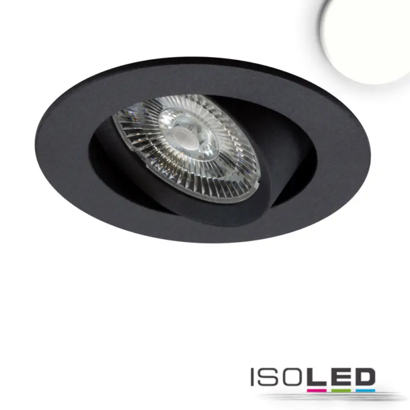 LED süllyesztett lámpa Slim68 MiniAMP fekete, kerek, 8W, 24V DC, semleges fehér, dimmelheto Biztonságos fizetés