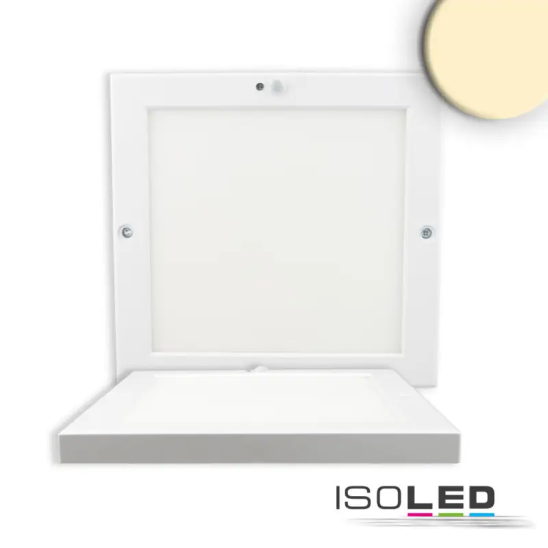 Exkluzív ajánlat Mennyezeti lámpa Slim 18mm,PIR mozgás/fényérzékelovel,fehér,18W, inkl. transzformátorral, melegfehér