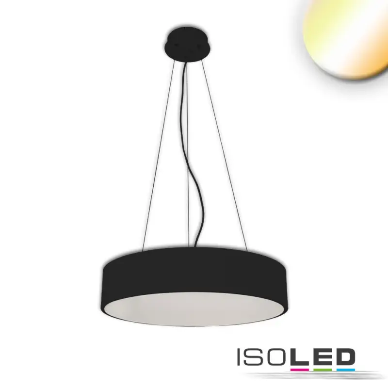 Árengedmény LED függesztett lámpa, D= 80cm, fekete, 105W, ColorSwitch 3000|3500|4000K, dimmelheto