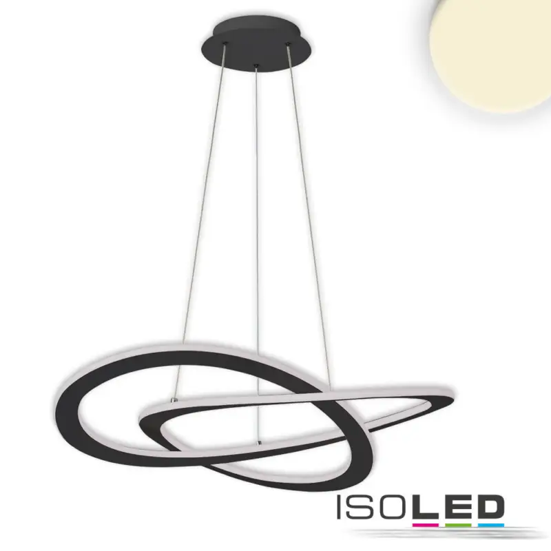 LED fügesztett lámpa Design 600, fekete, 40W, kerek, 3000K, dimmelheto Korlátozott ajánlat