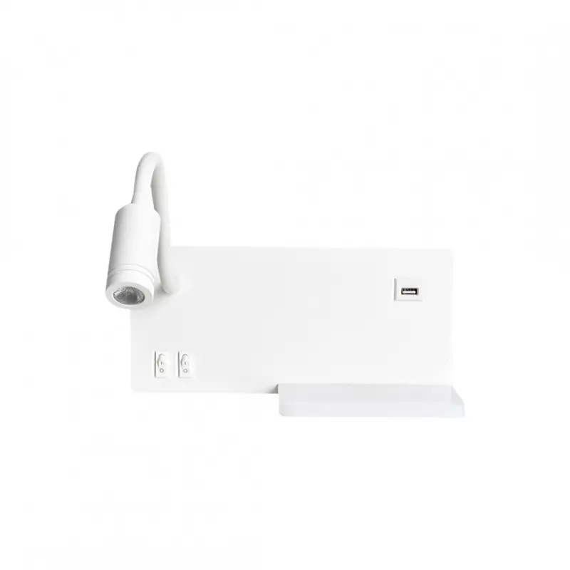 SHELF WHITE LED éjszakai lámpa polccal 4W+5W+2W Újdonság