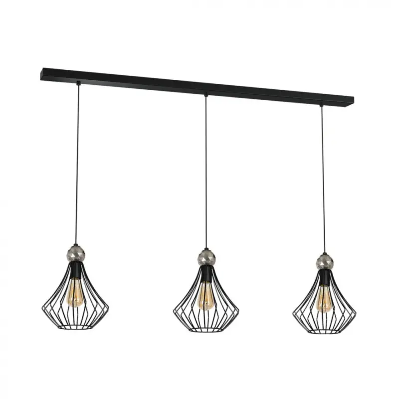Rendeld meg most Függeszték JEWEL BLACK 3xE27