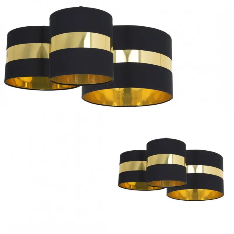 Mennyezeti lámpa PALMIRA BLACK / GOLD 3xE27 Legkelendőbb
