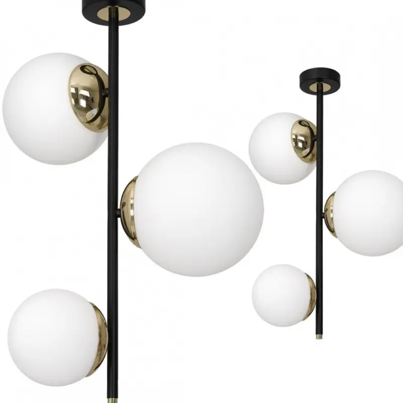 Mennyezeti lámpa SPARTA BLACK / GOLD 3xE14 Outlet