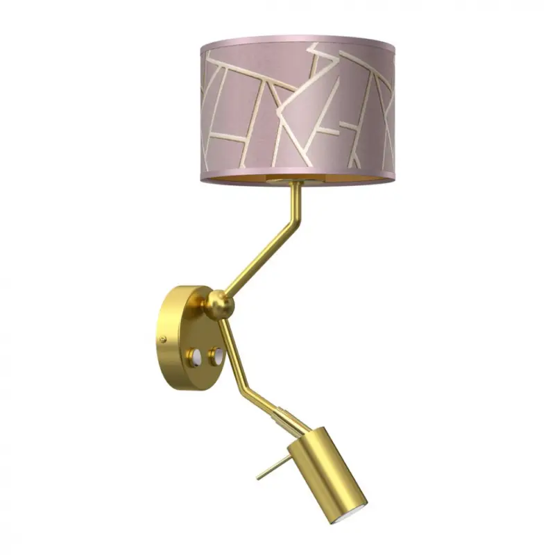 Fali lámpa ZIGGY PINK Gold/Pink 1xE27 + 1x mini GU10 Népszerű