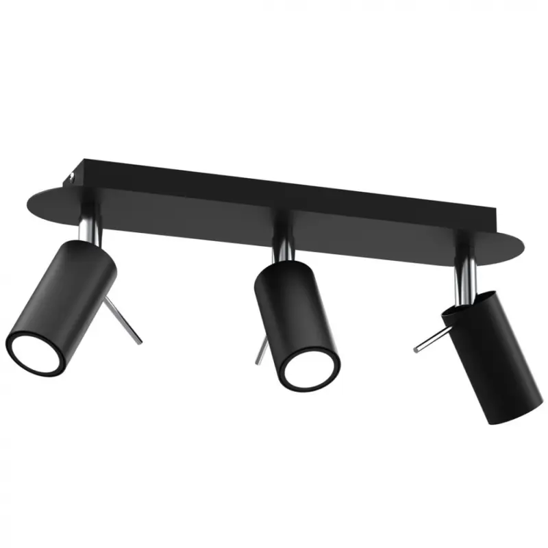 Olcsó Mennyezeti lámpa PRESTON BLACK/CHROME 3x mini GU10