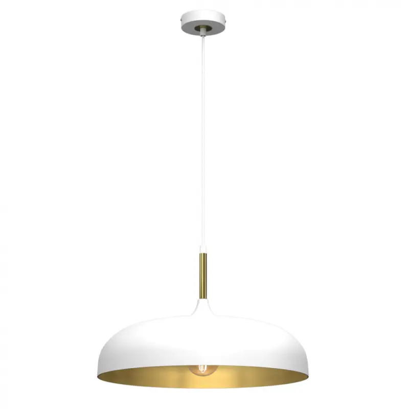 Gyors szállítás Függesztett lámpa LINCOLN WHITE/GOLD 1xE27 45cm