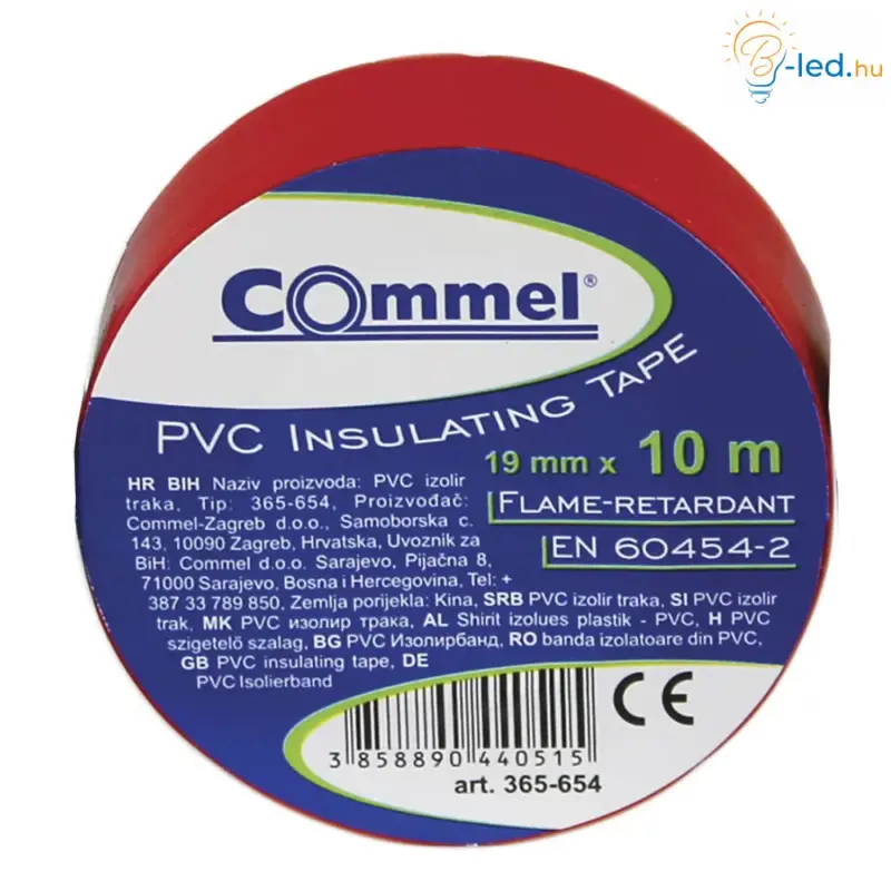 Árengedmény Commel Szigetelő Szalag 19mm x 10m - piros - 365-654