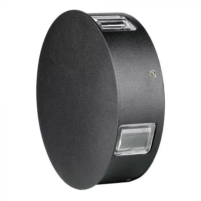 Bestseller V-TAC 4W led fali lámpatest kerek, fekete 3000K - IP65 - 218215