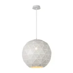 Végkiárusítás Lucide OTONA függeszték fém fehér E27 IP20 - 21409/40/31