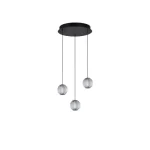 Végkiárusítás Azzardo EDEM függeszték fém, akrill, fekete, áttetsző, LED, 3000K, 12.6W, 1000lm - 6019