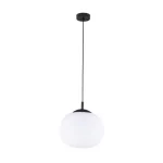Végkiárusítás TK Lighting VIBE függeszték fém, üveg, fekete, fehér, E27 - TK-4804