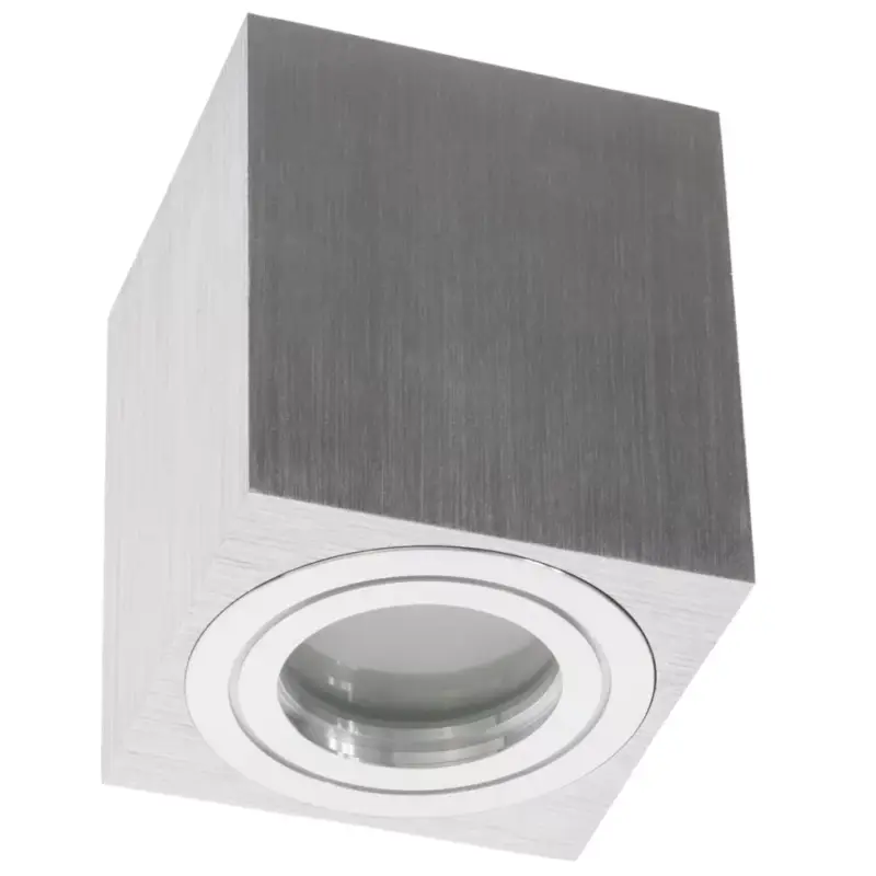 Felületre szerelhető HALOGÉN lámpatest Vízálló alumínium SPOT TUBE 95mm IP44 króm AQUARIUS SQUARE Kobi Gyors szállítás