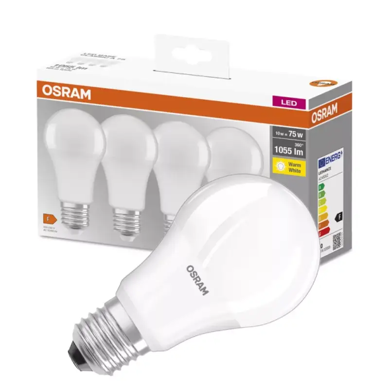4db LED izzó E27 A60 11W = 75W 1055lm 2700K300° OSRAM Gyors szállítás