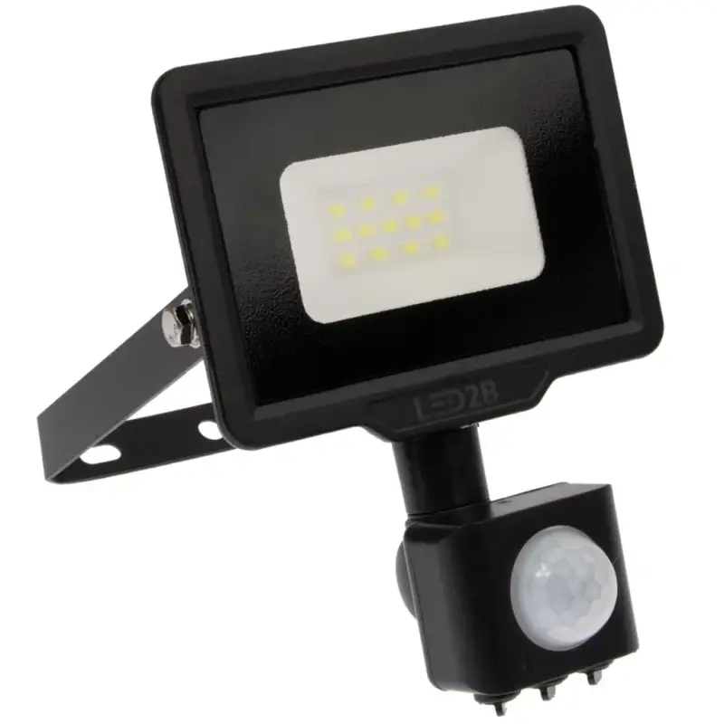 Szuper akció LED reflektor 10W 800lm 6000K IP44 fekete LED2B KOBI MHC mozgásérzékelővel