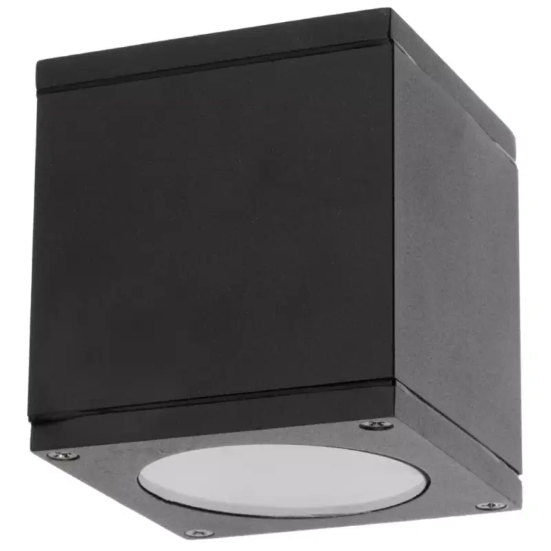 Legjobb ár SPOT LED QUAZAR 17 GU10 IP44 KOBI ALUMÍNIUM négyzet alakú fekete mennyezeti lámpa