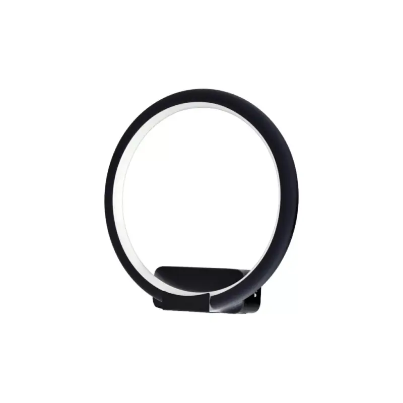 Árengedmény ORION kör fali lámpa fekete 10W LED IP20 modern minimalista stílusú Fém és akril Milagro