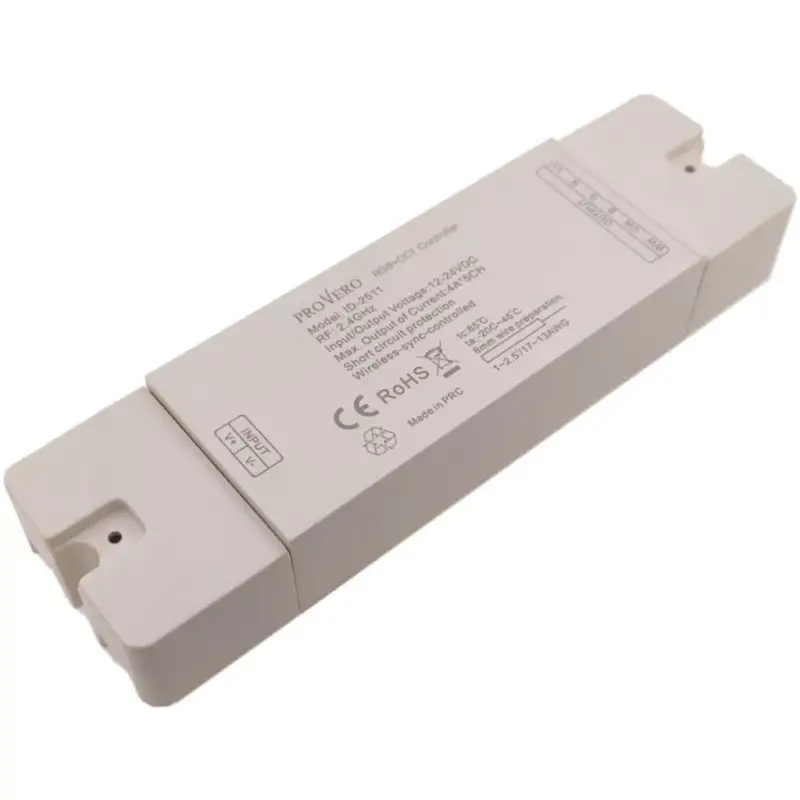 Nézd meg most Vevővezérlő RGB + CCT LED szalagokhoz 5x 4A VOLTA 12V / 24V DC ProVero