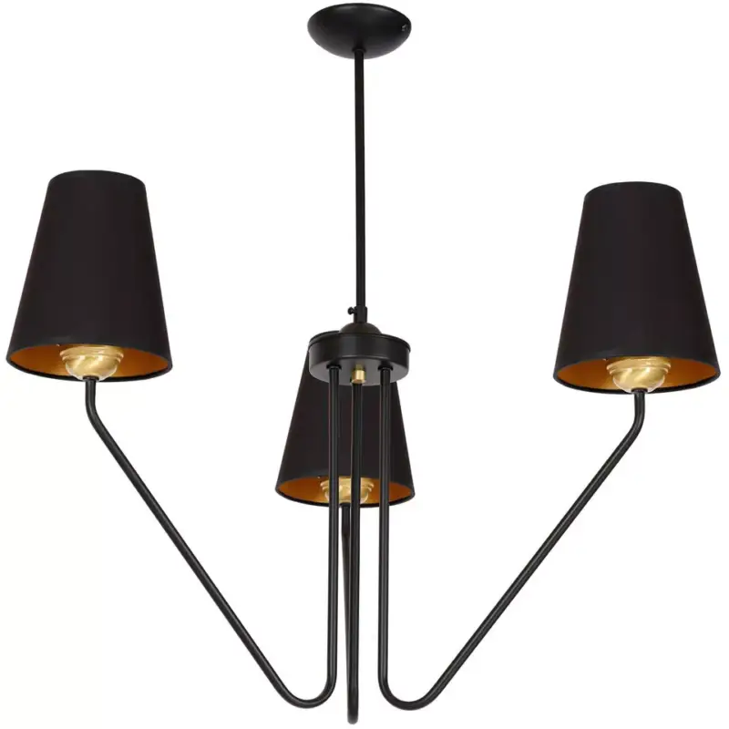 Biztonságos fizetés Csillár függőlámpa fekete MiLAGRO VICTORIA BLACK 3x E27