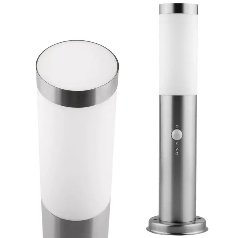 Kültéri kerti lámpa E27 INOX POST 45cm Lilium Lumiled mozgásérzékelővel Biztonságos fizetés