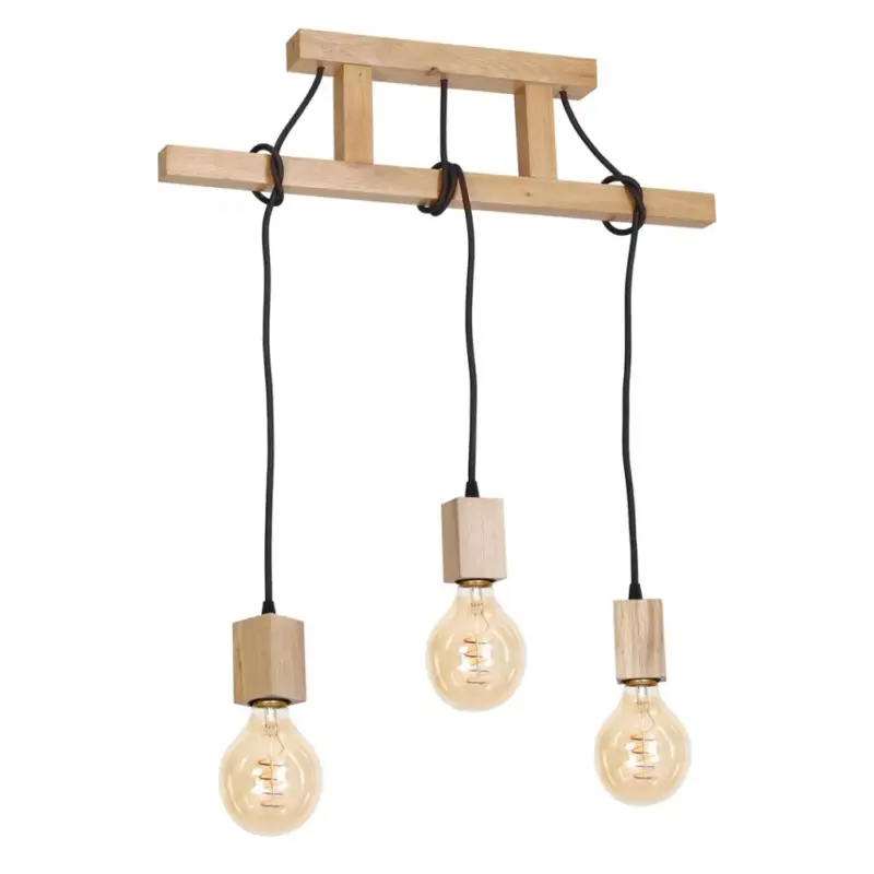 JACK 3xE27 függesztett lámpa Natural Wood Minimalista megjelenés MLP582 Milagro Wood Outlet