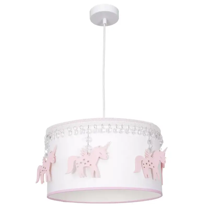 Ne maradj le UNI 1xE27 Girly Unicorns függőlámpa MLP64900 Milagro fém + szövet + fa