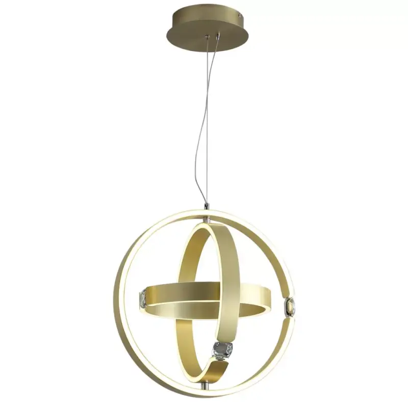 SIRIUS 80W háromdimenziós függőlámpa Golden Rings ML6187 Milagro fém + műanyag + kristály Outlet