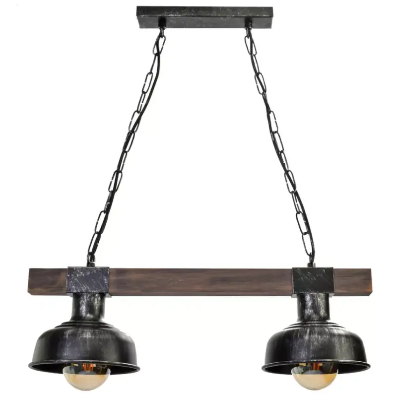 FARO függesztett lámpa 2xE27 60W Vintage Wooden Beam MLP6242 Milagro fém + fa Nézd meg most