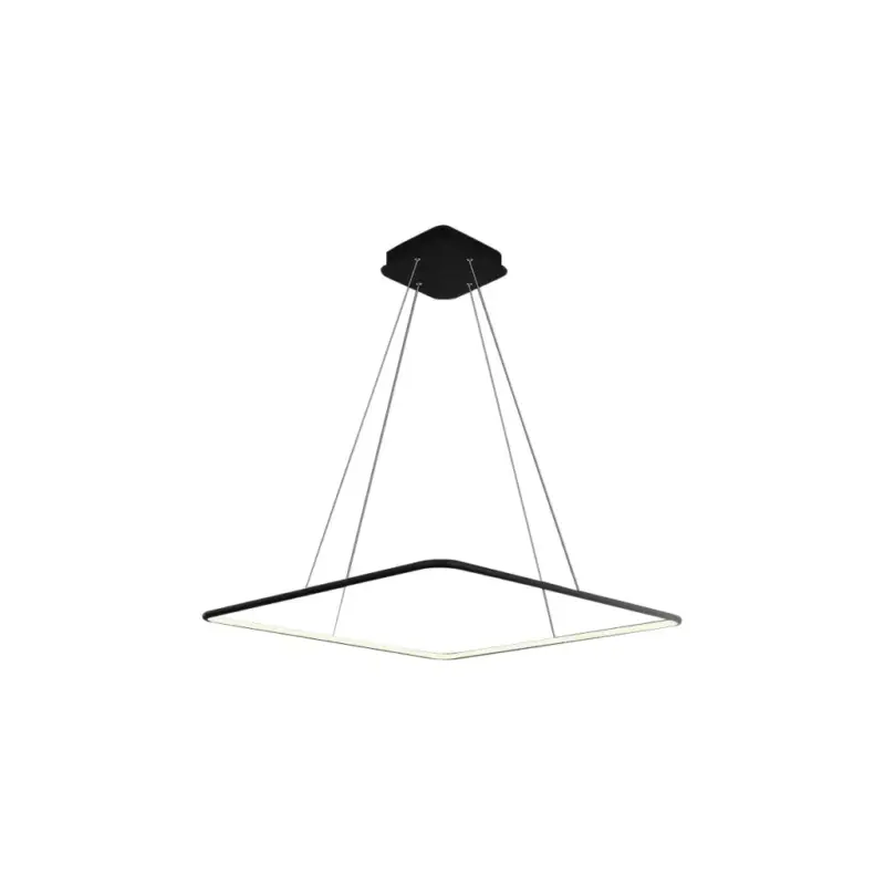 Nézd meg most NIX függőlámpa fekete négyzet alakú keret 25W LED IP20 Fém és akril modern minimalista stílusú Milagro