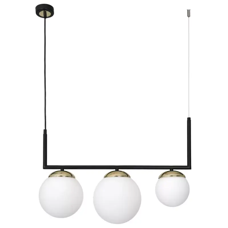 Árengedmény SPARTA függőlámpa 3xE14 White Ball Gold Milagro elemek MLP6498 Fém + Üveg