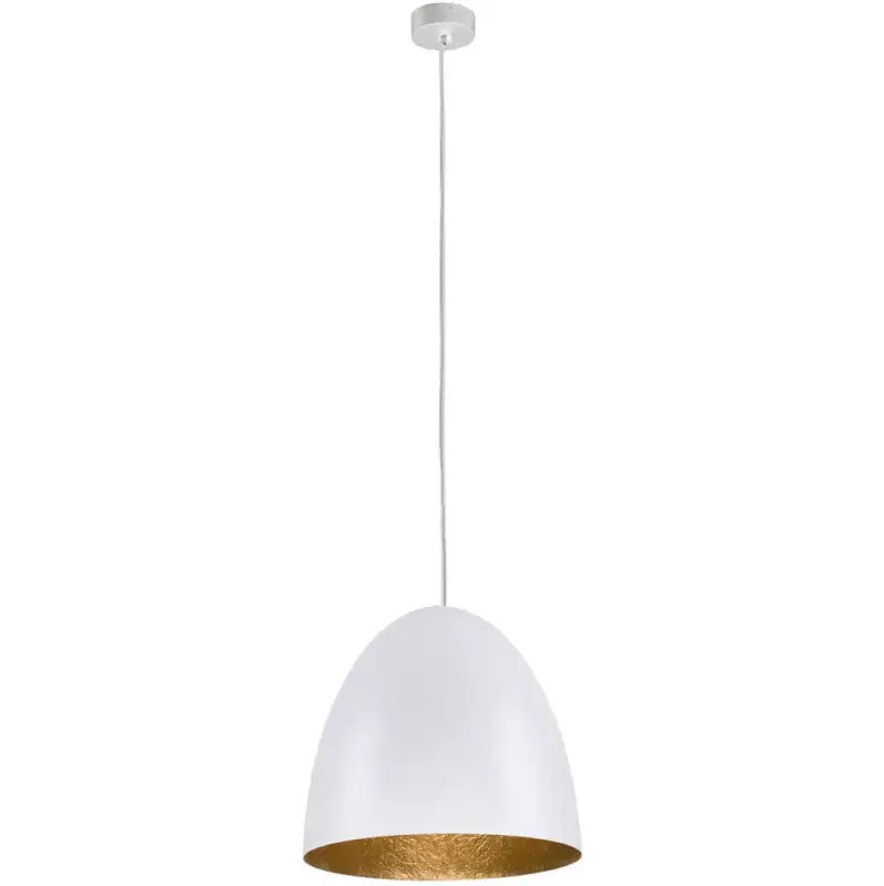 Szuper ajánlat EGG M 9021 Nowodvorski mennyezeti lámpa fehér és arany E27 függőcső acél ⌀39 cm modern