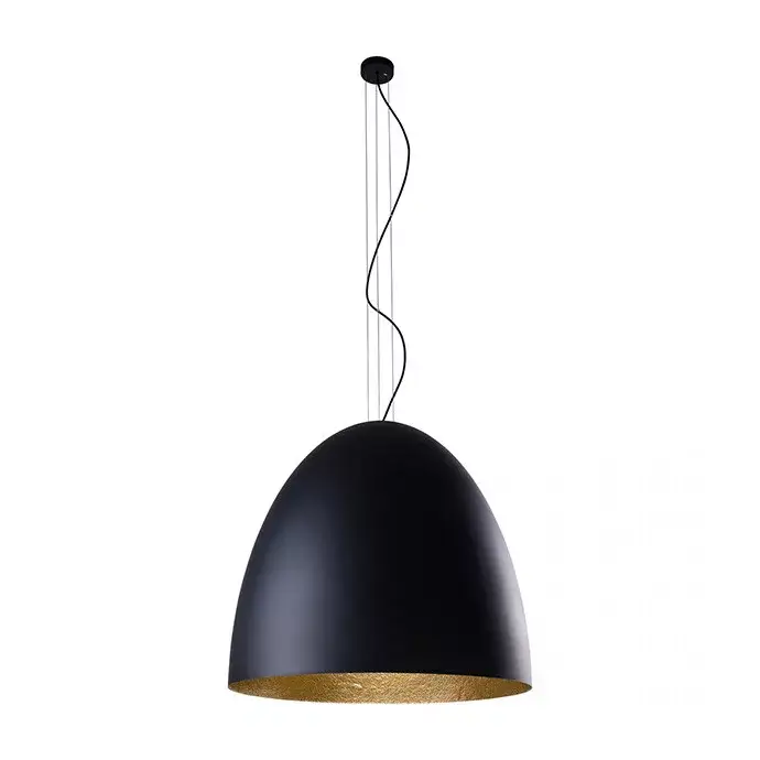 EGG XL 9026 Nowodvorski mennyezeti lámpa fekete és arany 7xE27 függőcső acél ⌀75 cm modern Kedvezmény