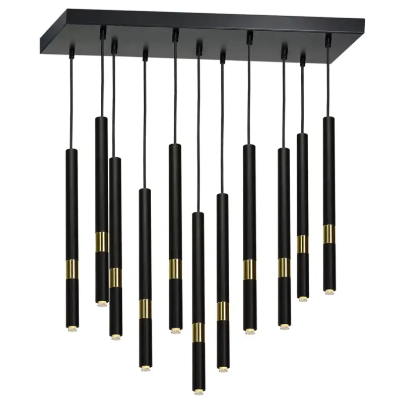Expressz szállítás MONZA függőlámpa 11xG9 8W hosszúkás, minimalista fekete arany MLP6386 Milagro Metal