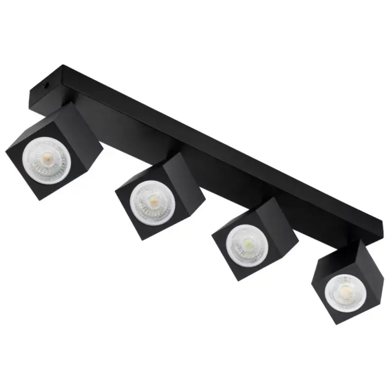 Mennyezeti lámpa Reflektor 4xGU10 Bar QUANTUS Fekete Gyors kiszállítás