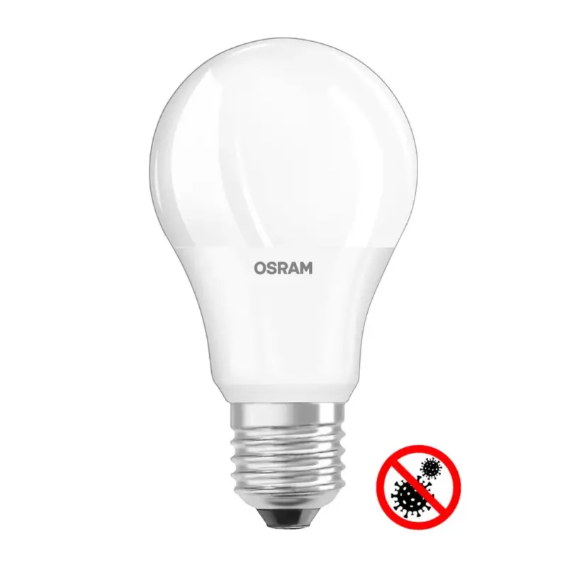 Biztonságos vásárlás LED izzó E27 A60 8.5W = 60W 806lm 4000K Semleges 200° OSRAM ANTIBAKTERIALIS