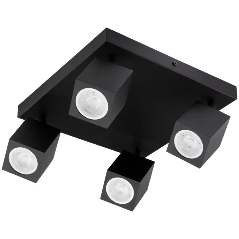 Mennyezeti lámpa reflektor 4xGU10 QUANTUS Fekete Alacsony ár