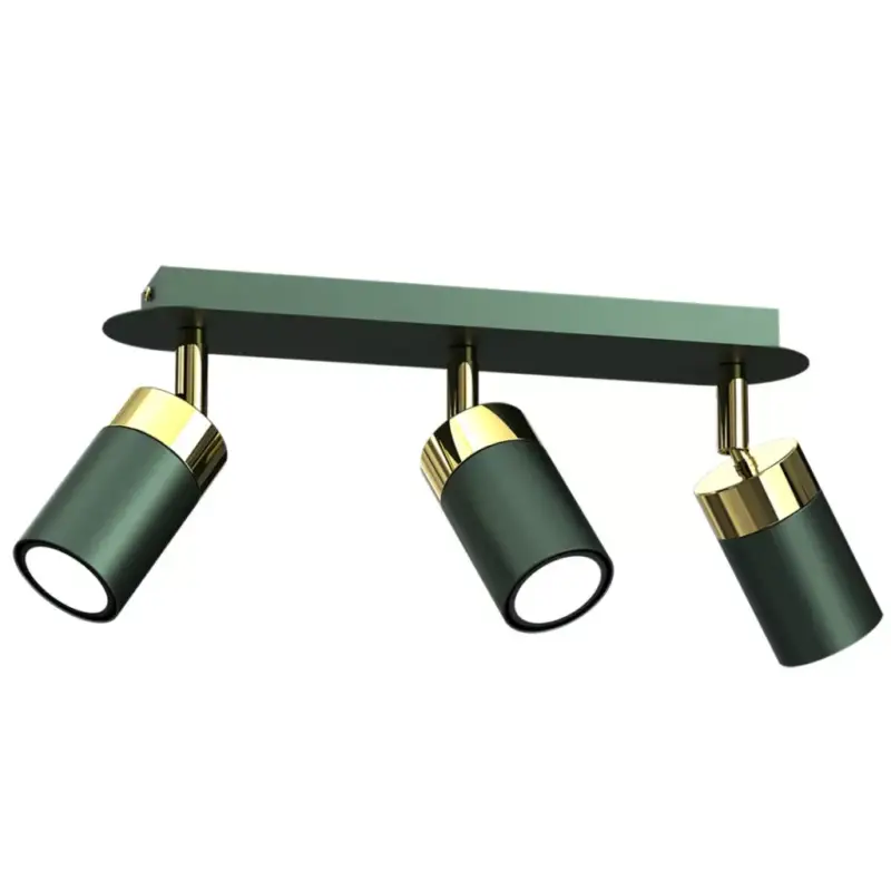 Csak ma JOKER GREEN GOLD mennyezeti lámpa 3 x GU10 MILAGRO Fém modern stílusban