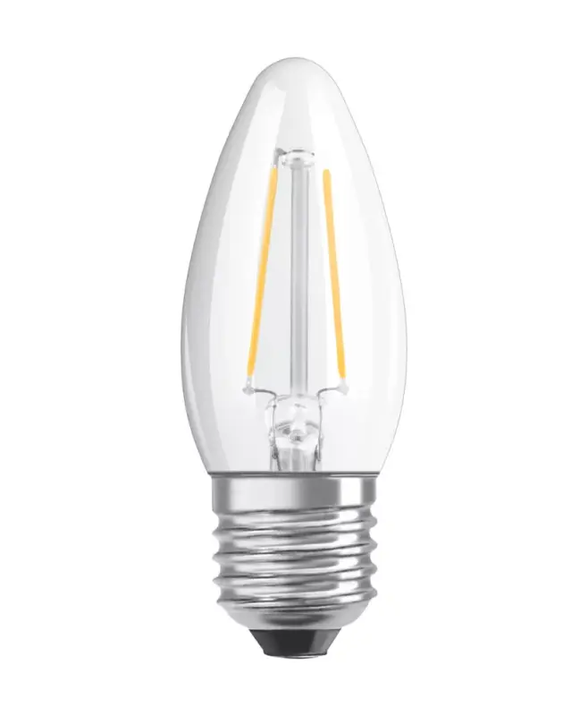 LED izzó E27 B35 CL 4.8W = 40W 470lm 2700K 300° OSRAM SUPERSTAR izzószál szabályozható Árengedmény